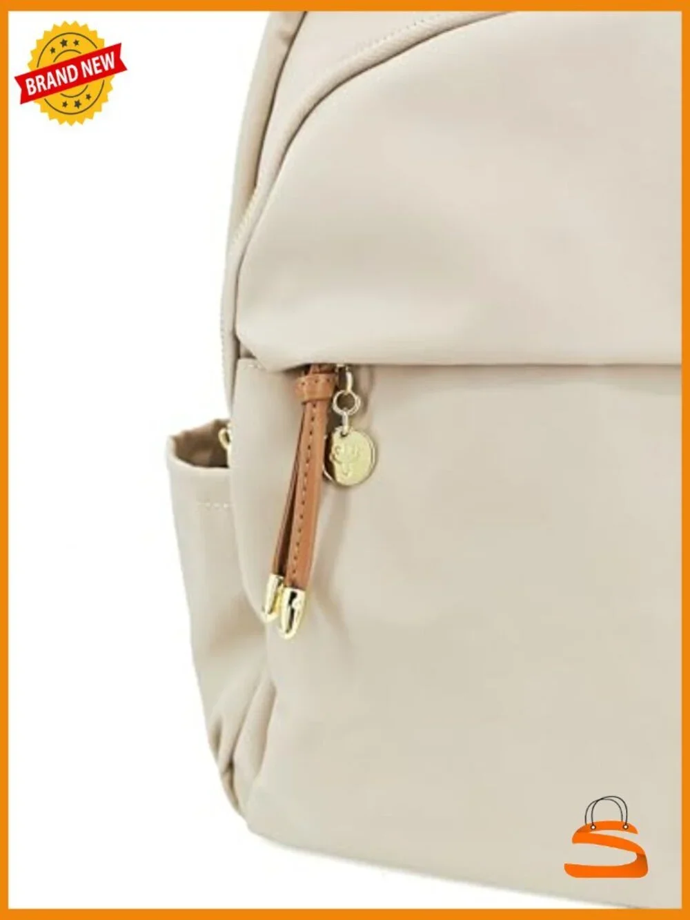Backpack Purse for Women, Nylon Daypack with Gold Hardware, Lightweight